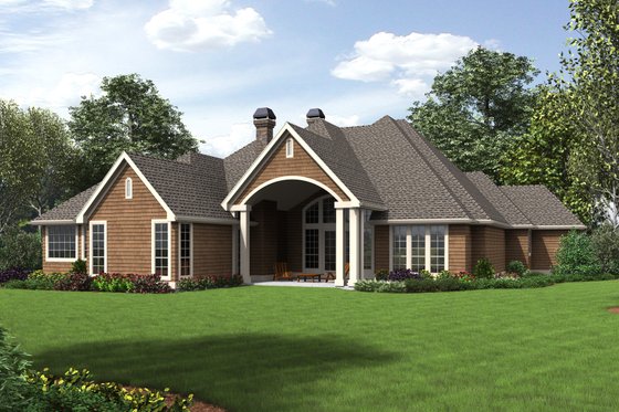 Exterior - Front Elevation 3 for European House Plan #48-671 - 3 bed, 2.5 bath