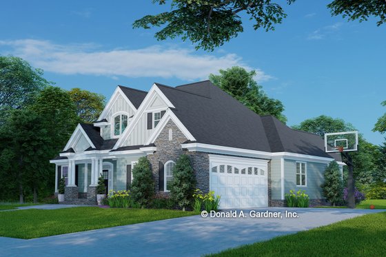 Exterior - Front Elevation 3 for Traditional House Plan #929-822 - 4 bed, 3 bath