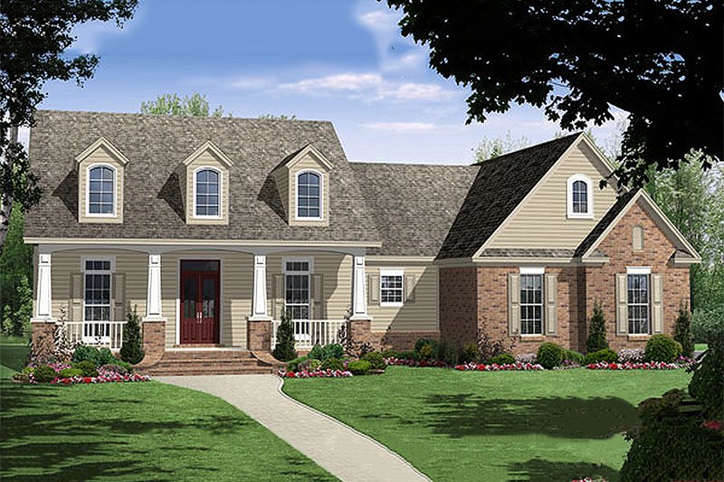 Traditional Style House Plan - 3 Beds 2 Baths 1816 Sq/Ft Plan #21-221