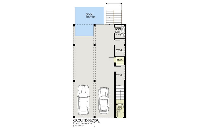 Architectural House Design - Floor Plan - Lower Floor for Beach House Plan #901-155 - 5 bed, 5.5 bath