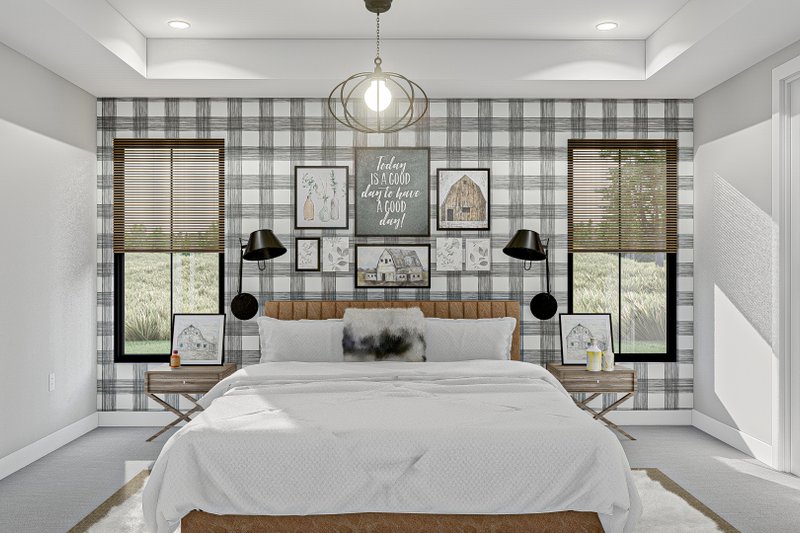 Architectural House Design - Interior - Master Bedroom 1 for Barndominium House Plan #455-250 - 4 bed, 3.5 bath
