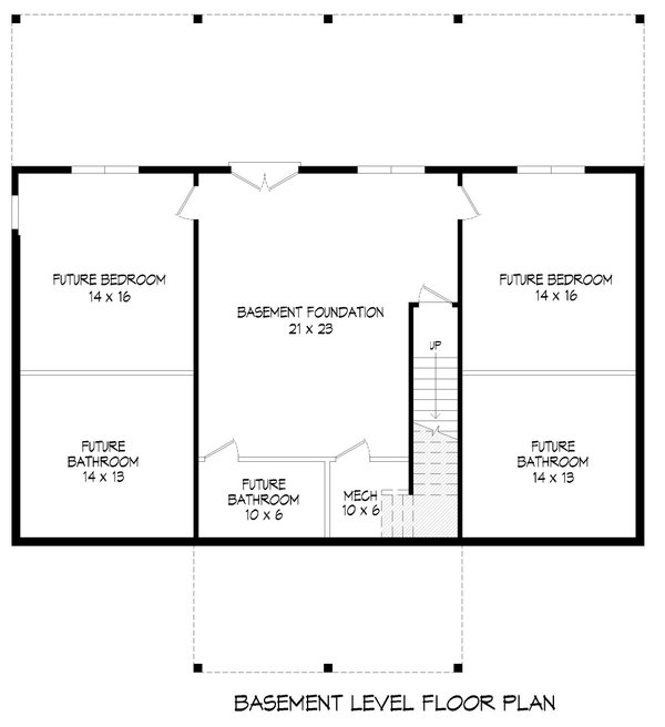 Country Floor Plan - Lower Floor Plan #932-756