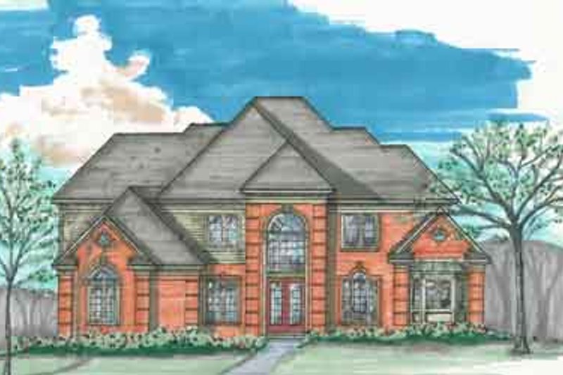 Traditional Style House Plan - 4 Beds 3.5 Baths 4000 Sq/Ft Plan #136-104