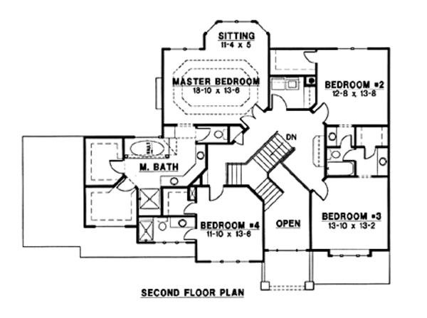 Modern Floor Plan - Upper Floor Plan #67-158