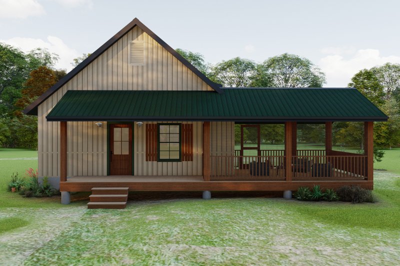 Home Plan - Exterior - Other Elevation 7 for Bungalow House Plan #1092-2 - 1 bed, 2 bath