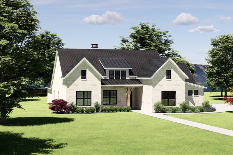 House Blueprint - Exterior - Front Elevation 3 for Country House Plan #1096-69 - 4 bed, 3 bath