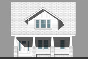 Exterior - Front Elevation 3 for Craftsman House Plan #461-65 - 4 bed, 3 bath