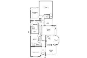 Floor Plan - Main Floor for European House Plan #81-372 - 4 bed, 4 bath