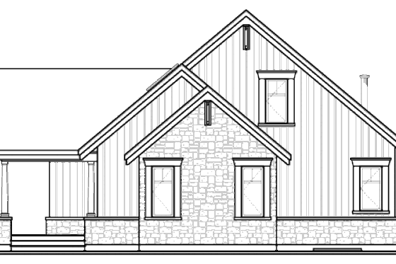 Exterior - Rear Elevation for Cottage House Plan #23-2266 - 3 bed, 2 bath