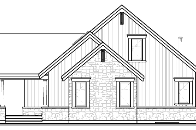 Dream House Plan - Exterior - Rear Elevation for Cottage House Plan #23-2266 - 3 bed, 2 bath