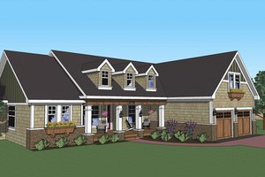 Craftsman country style house elevation