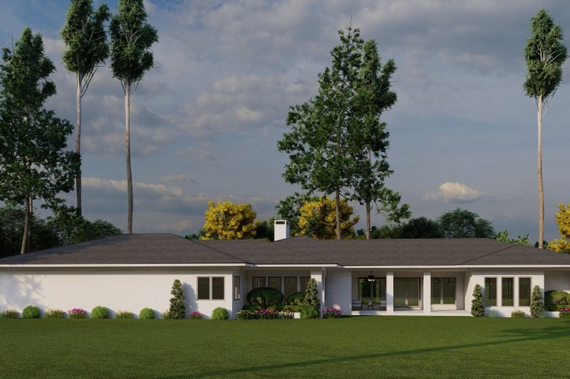 Home Plan - Exterior - Rear Elevation 1 for Prairie House Plan #923-405 - 4 bed, 2.5 bath