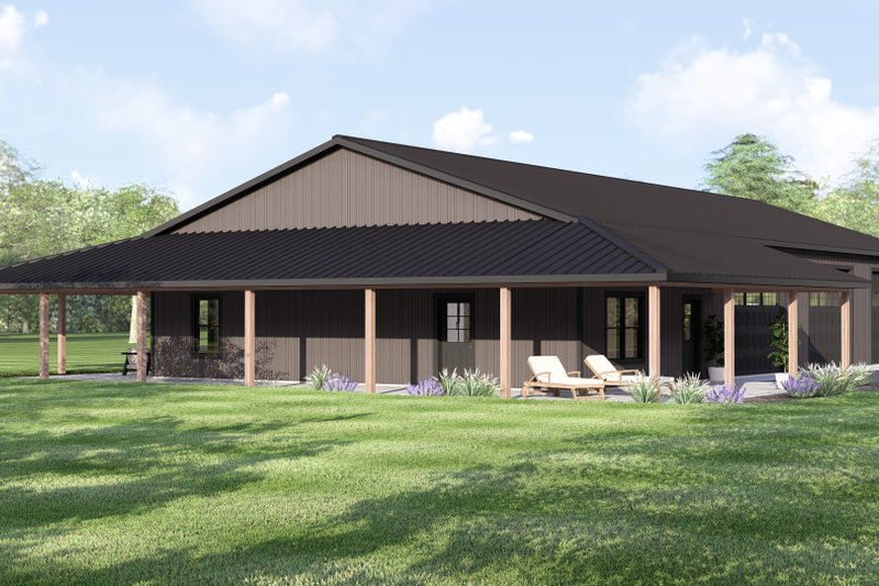 Architectural House Design - Exterior - Other Elevation 2 for Barndominium House Plan #1064-445 - 2 bed, 1 bath