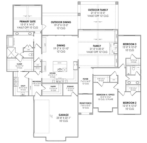 European Floor Plan - Main Floor Plan #1096-62