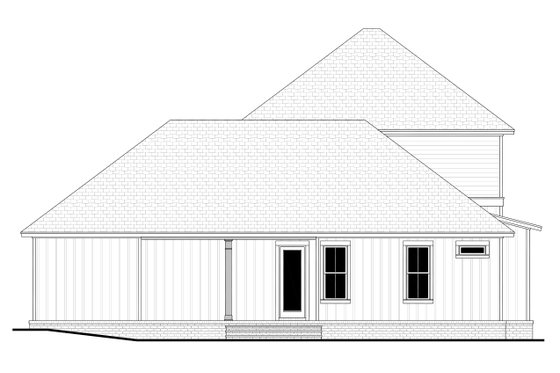 Exterior - Rear Elevation for Farmhouse House Plan #430-275 - 3 bed, 2.5 bath
