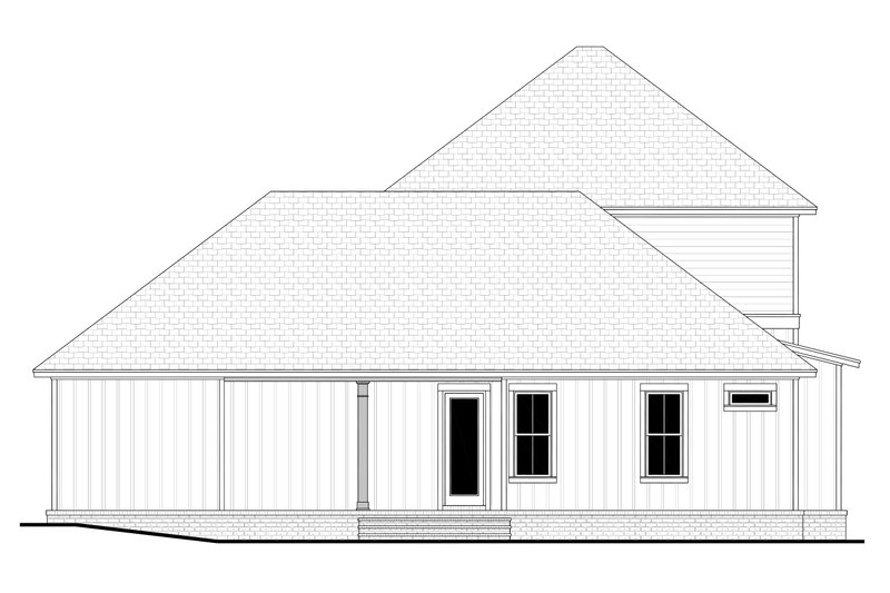 Architectural House Design - Exterior - Rear Elevation for Farmhouse House Plan #430-275 - 3 bed, 2.5 bath