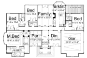 European Style House Plan - 4 Beds 3 Baths 2675 Sq/Ft Plan #119-322 