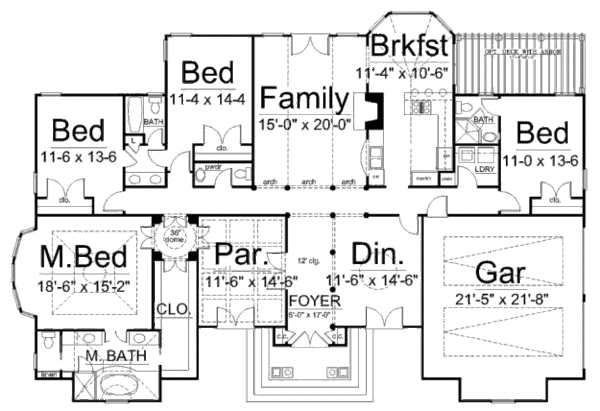 Dream House Plan - European Floor Plan - Main Floor Plan #119-322