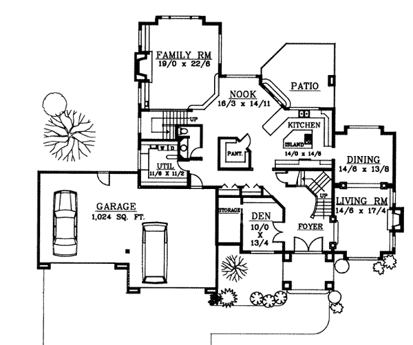 European Floor Plan - Main Floor Plan #94-209