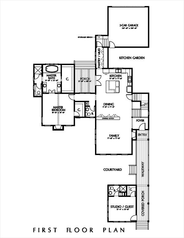 Cottage Floor Plan - Main Floor Plan #449-12