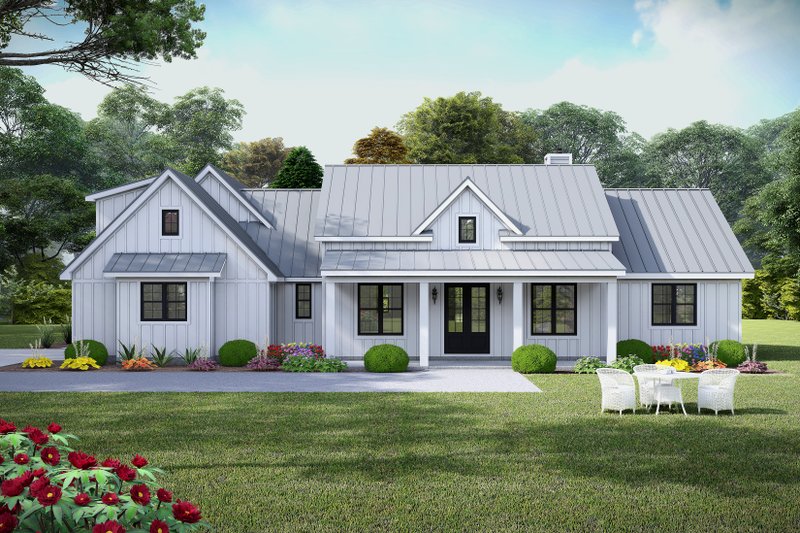 Dream House Plan - Farmhouse Exterior - Front Elevation Plan #932-1201