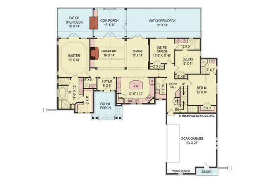 Floor Plan - Other Floor for Craftsman House Plan #119-425 - 4 bed, 3.5 bath