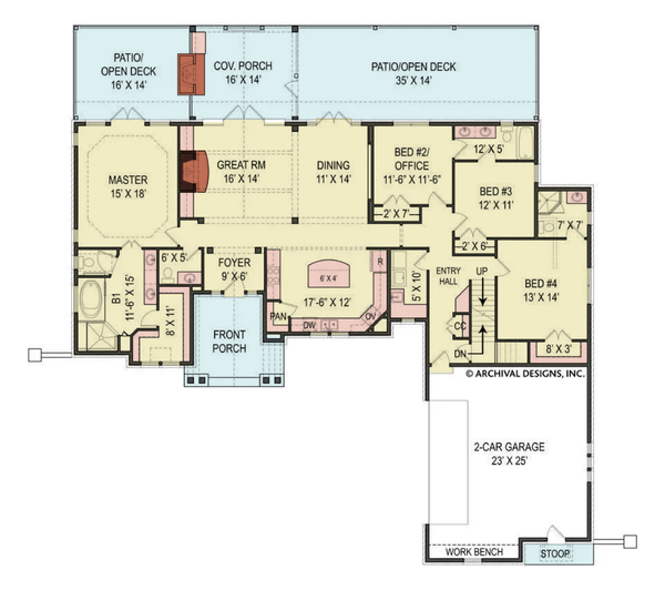 Dream House Plan - Floor Plan - Other Floor for Craftsman House Plan #119-425 - 4 bed, 3.5 bath