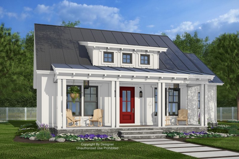 House Blueprint - Bungalow Exterior - Front Elevation Plan #51-1447