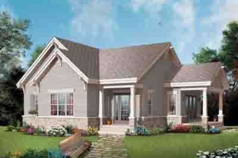 Traditional Style House Plan - 1 Beds 1 Baths 1134 Sq/Ft Plan #23-620