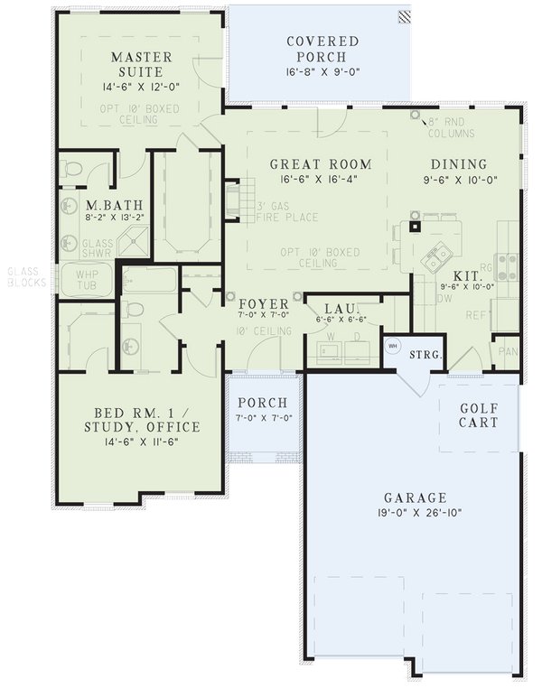 Dream House Plan - Traditional Floor Plan - Main Floor Plan #17-194