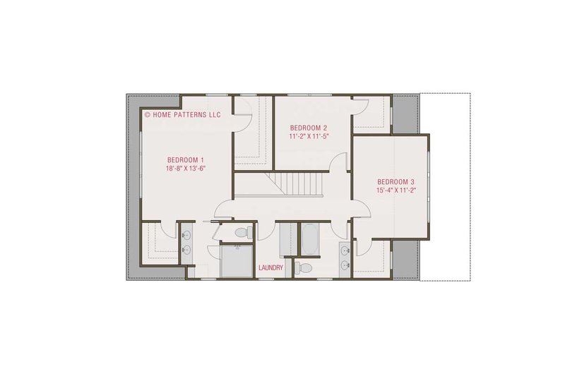 Craftsman Style House Plan - 4 Beds 3 Baths 2268 Sq/Ft Plan #461-77 ...