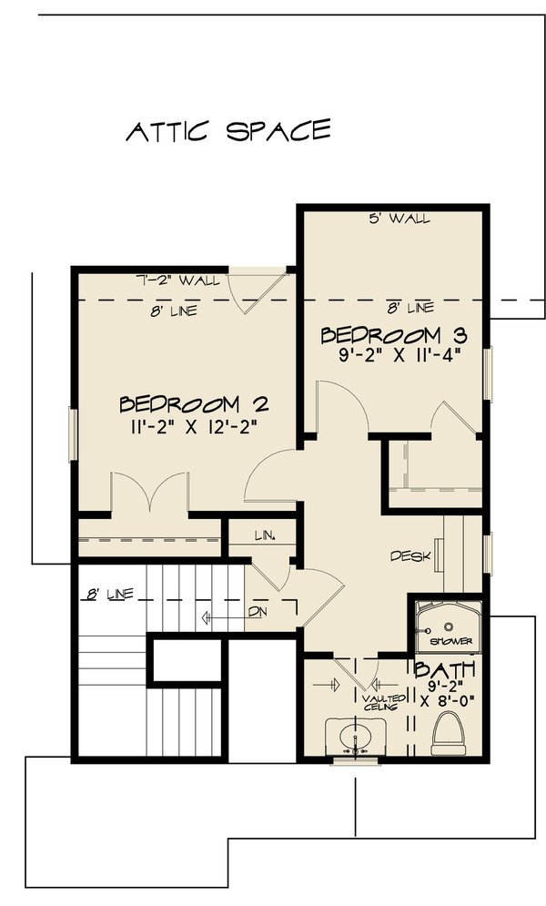 Architectural House Design - European Floor Plan - Upper Floor Plan #923-285