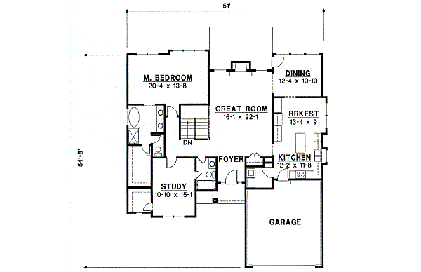 Traditional Floor Plan - Main Floor Plan #67-316