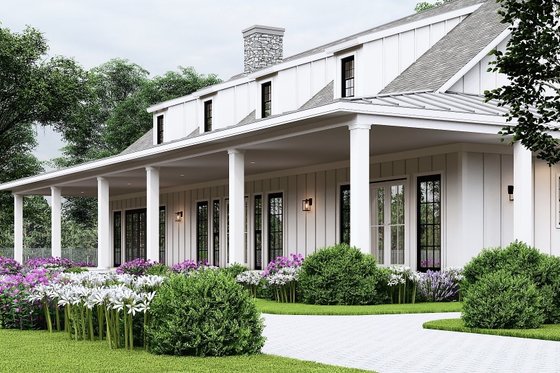 Exterior - Front Elevation 7 for Farmhouse House Plan #54-454 - 3 bed, 3.5 bath