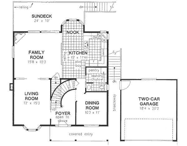 Traditional Floor Plan - Main Floor Plan #18-9135