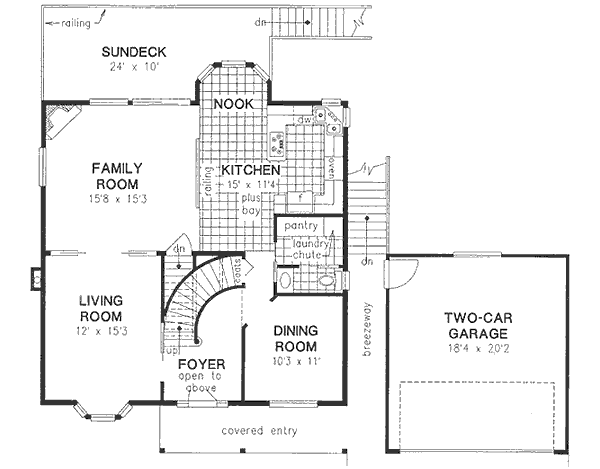 Dream House Plan - Traditional Floor Plan - Main Floor Plan #18-9135