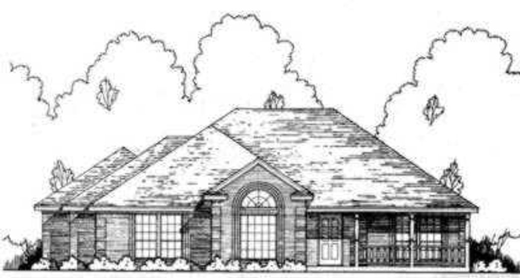 Exterior - Front Elevation 2 for Traditional House Plan #40-301 - 3 bed, 2 bath
