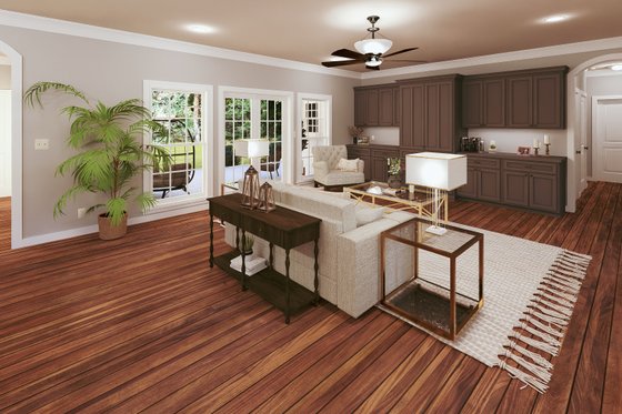 Interior - Family Room 1 for Southern House Plan #44-189 - 3 bed, 2.5 bath