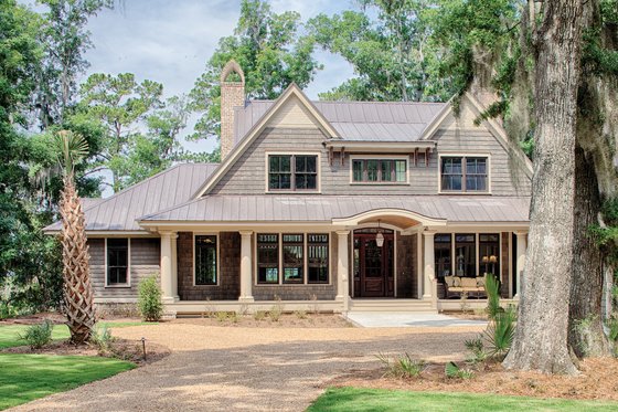 House Plan Design - Low Country house plan, front elevation