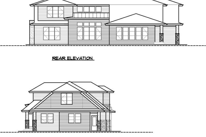 House Plan Design - Exterior - Other Elevation 3 for Modern House Plan #1066-53 - 4 bed, 3.5 bath