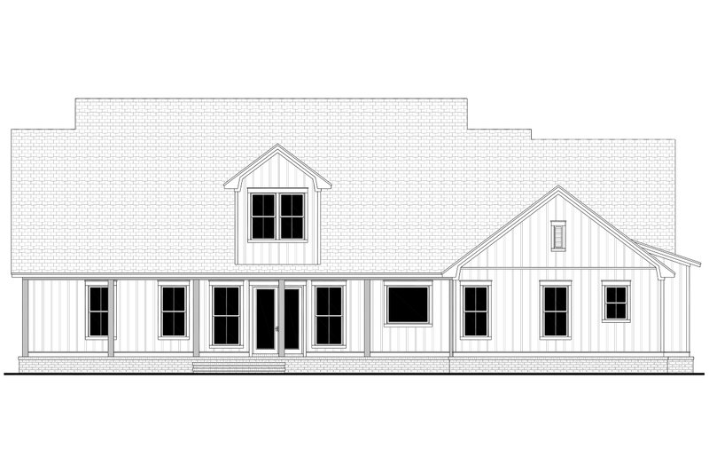 House Blueprint - Exterior - Rear Elevation for Farmhouse House Plan #430-249 - 3 bed, 2.5 bath