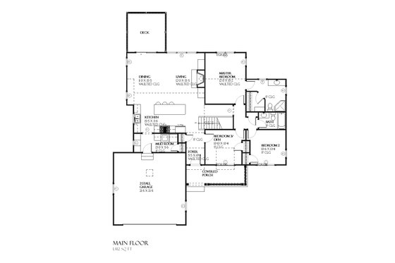 Floor Plan - Main Floor for Ranch House Plan #901-43 - 4 bed, 3 bath