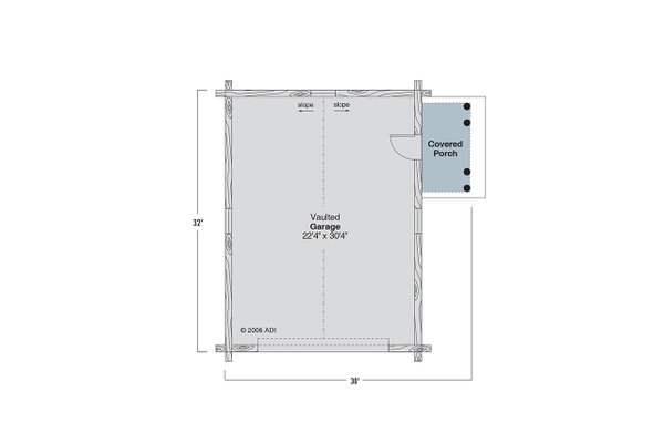 Log Floor Plan - Main Floor Plan #124-390