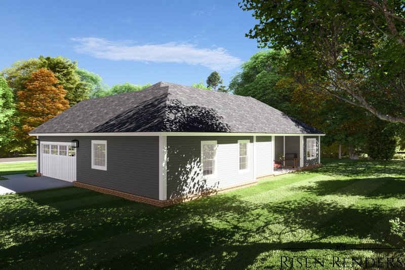 Architectural House Design - Exterior - Other Elevation 1 for Country House Plan #513-8 - 3 bed, 2 bath