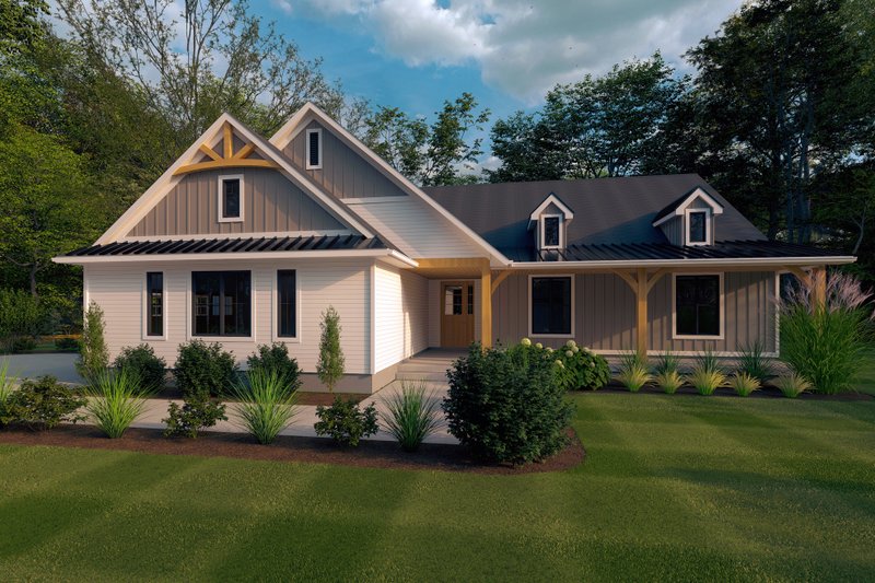 Dream House Plan - Farmhouse Exterior - Front Elevation Plan #1111-33