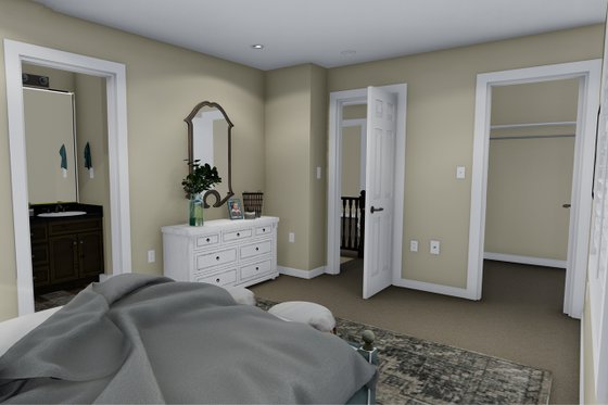 Interior - Master Bedroom 1 for Traditional House Plan #1060-4 - 3 bed, 2.5 bath