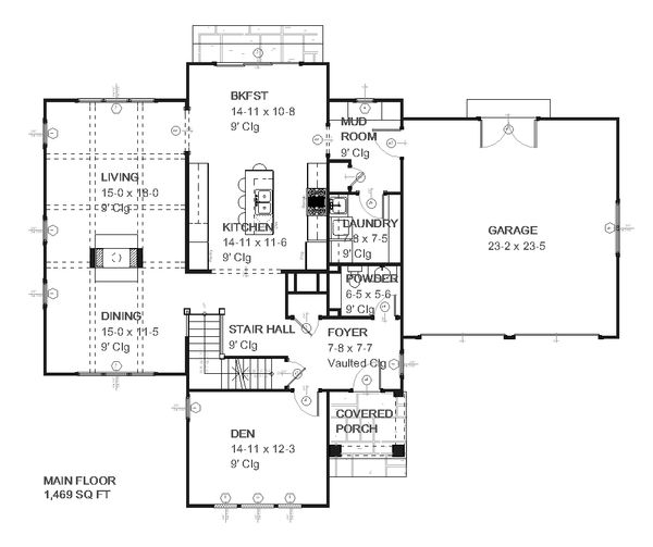Traditional style house plan
