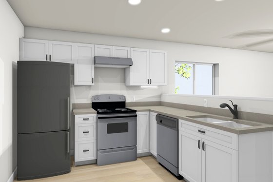 Interior - Kitchen for Cottage House Plan #1099-5 - 2 bed, 2 bath