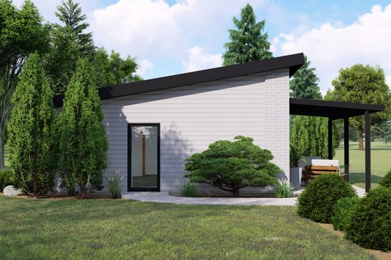 Exterior - Other Elevation 1 for Modern House Plan #1064-121 - 1 bed, 1 bath
