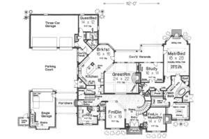 Floor Plan - Main Floor for European House Plan #310-352 - 5 bed, 8 bath